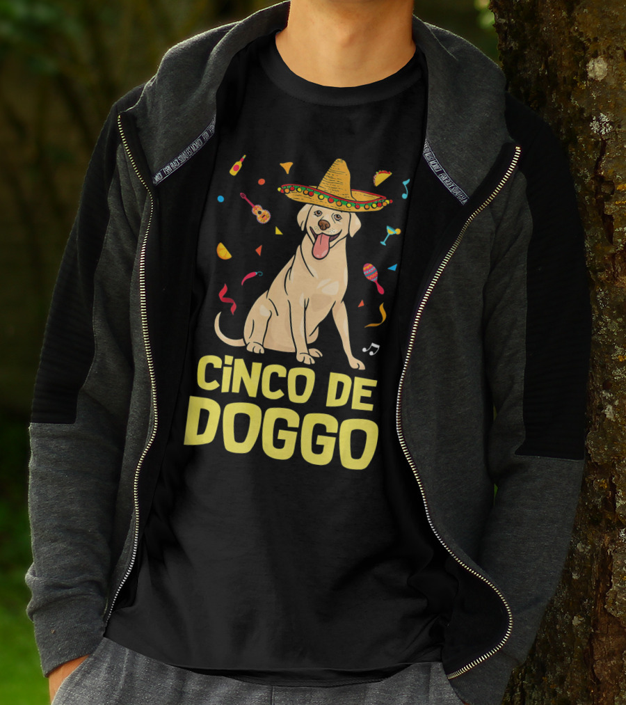Cinco De Doggo Funny Taco Sombrero Labrador T-Shirt