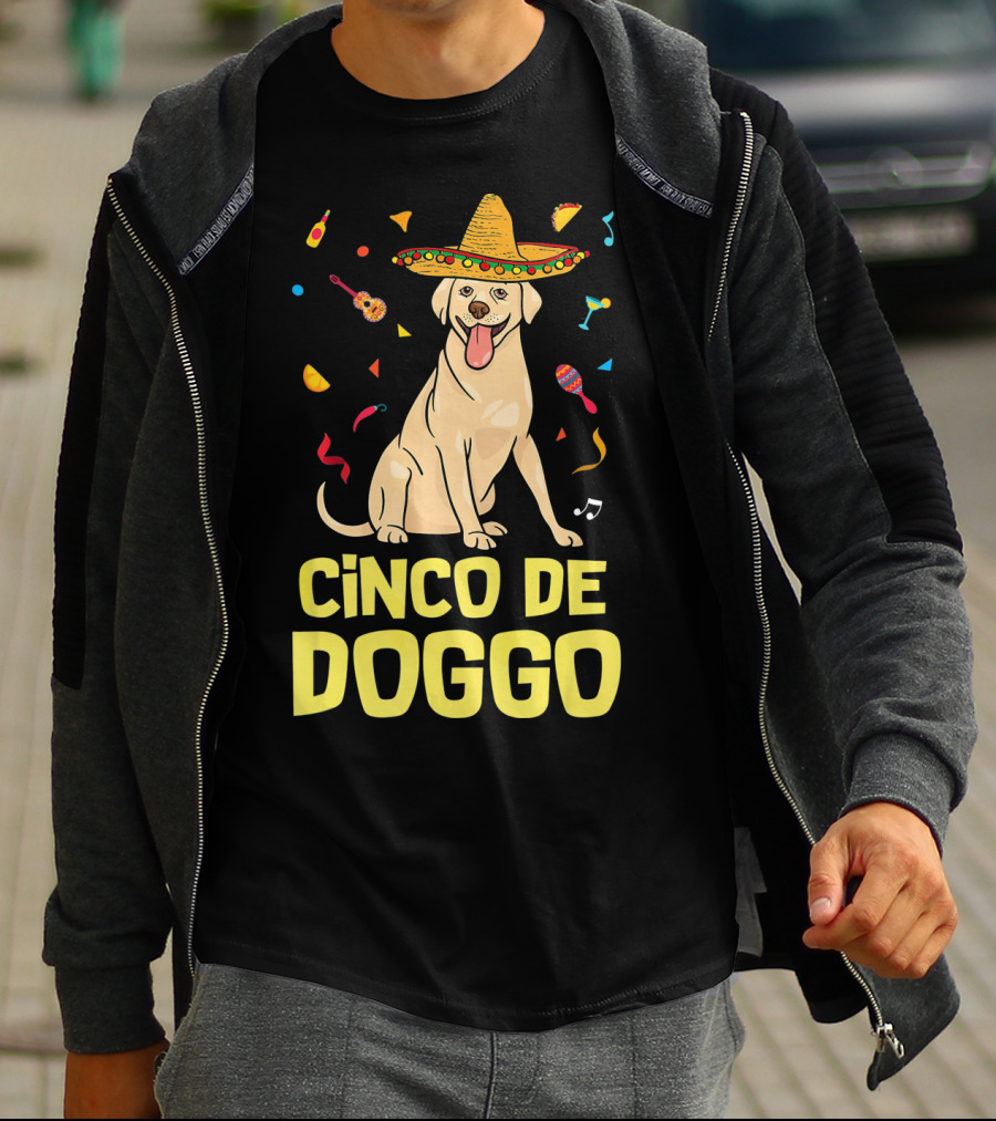 Cinco De Doggo Funny Taco Sombrero Labrador T-Shirt