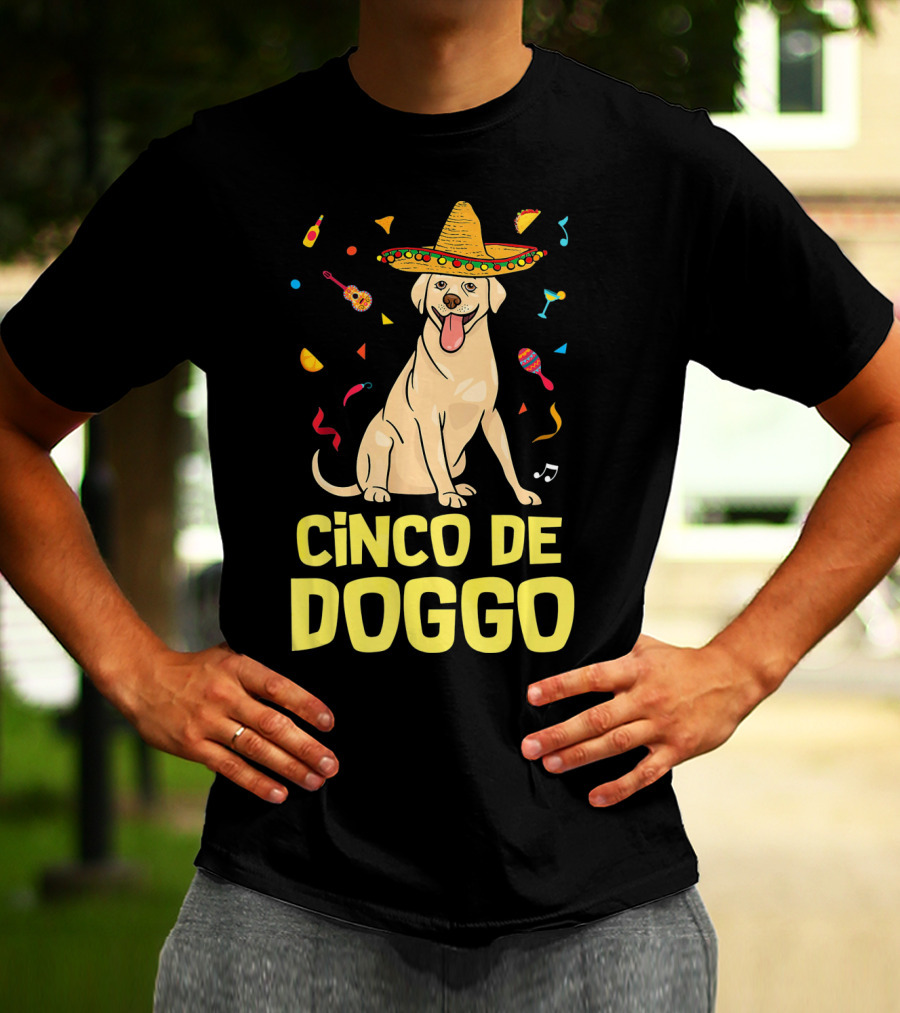 Cinco De Doggo Funny Taco Sombrero Labrador T-Shirt