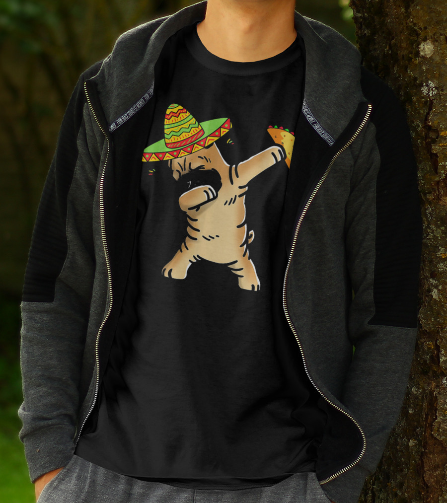Cinco De Mayo Shar Pei Dabbing With Taco And Sombrero T-Shirt