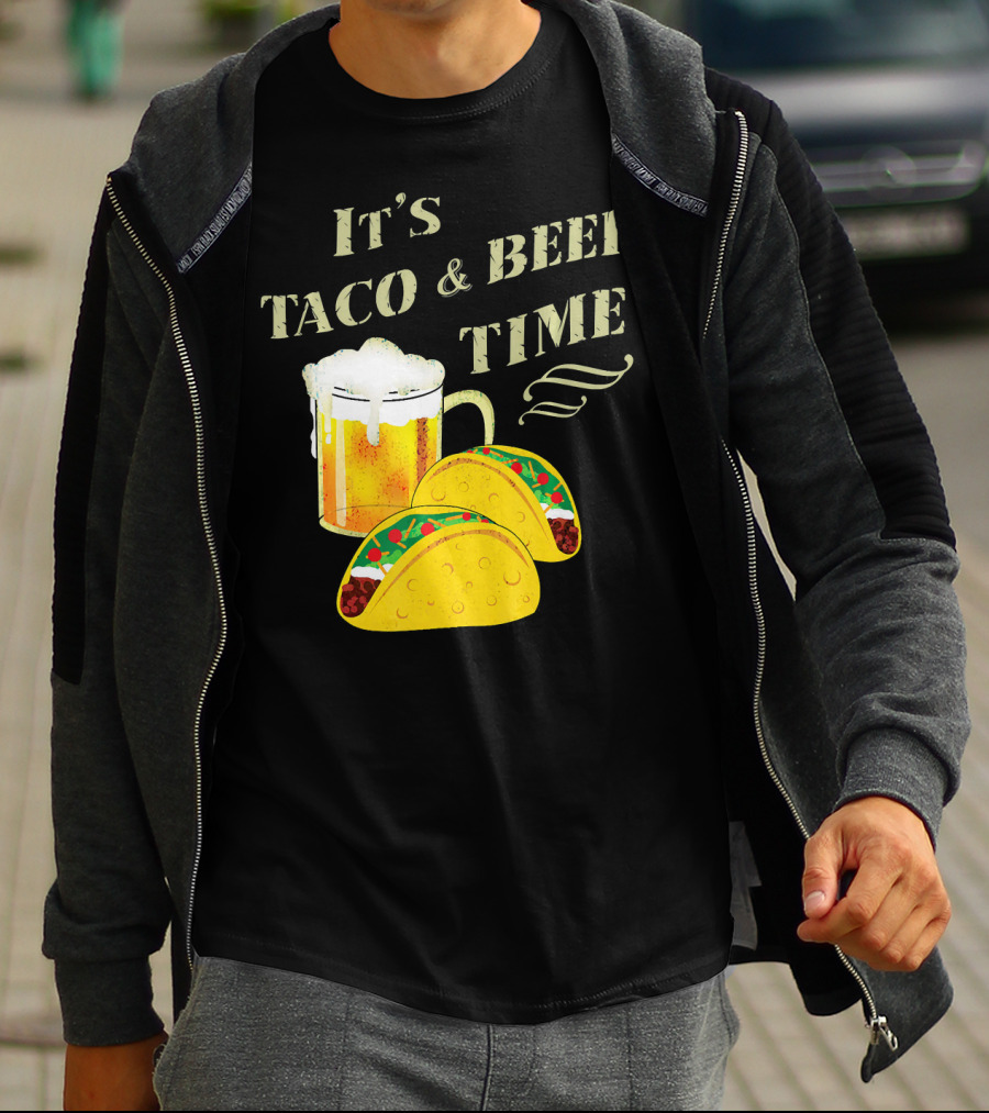 It's Taco And Beer Time With Tacos And Beer Mug T-Shirt