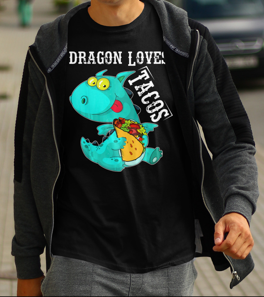 Dragon Loves Tacos Cinco De Mayo Taco T-Shirt