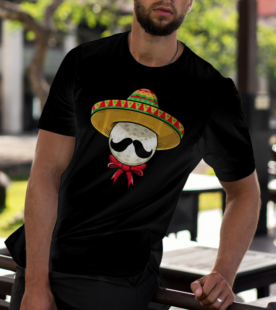 Cinco De Mayo Field Hockey Mexican Sombrero Mustache Golf Ball T-Shirt