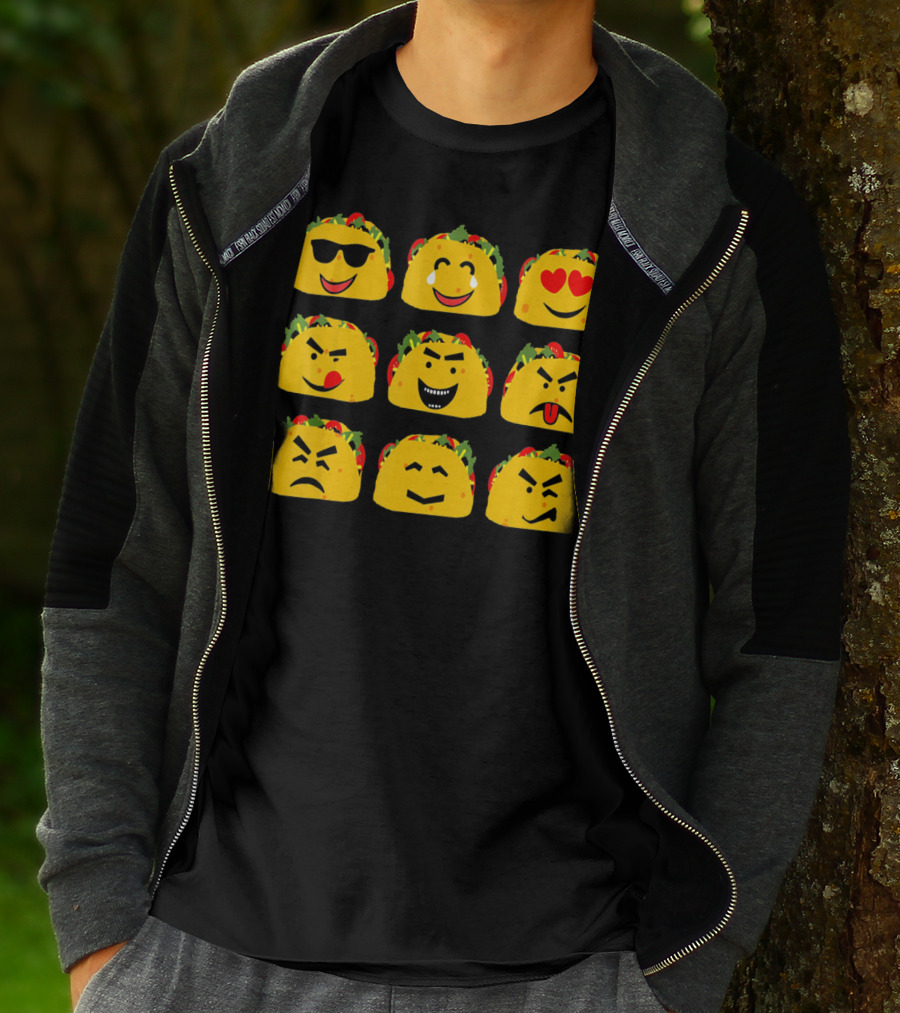Cinco De Mayo Taco Emoji Faces Mexican Fun T-Shirt