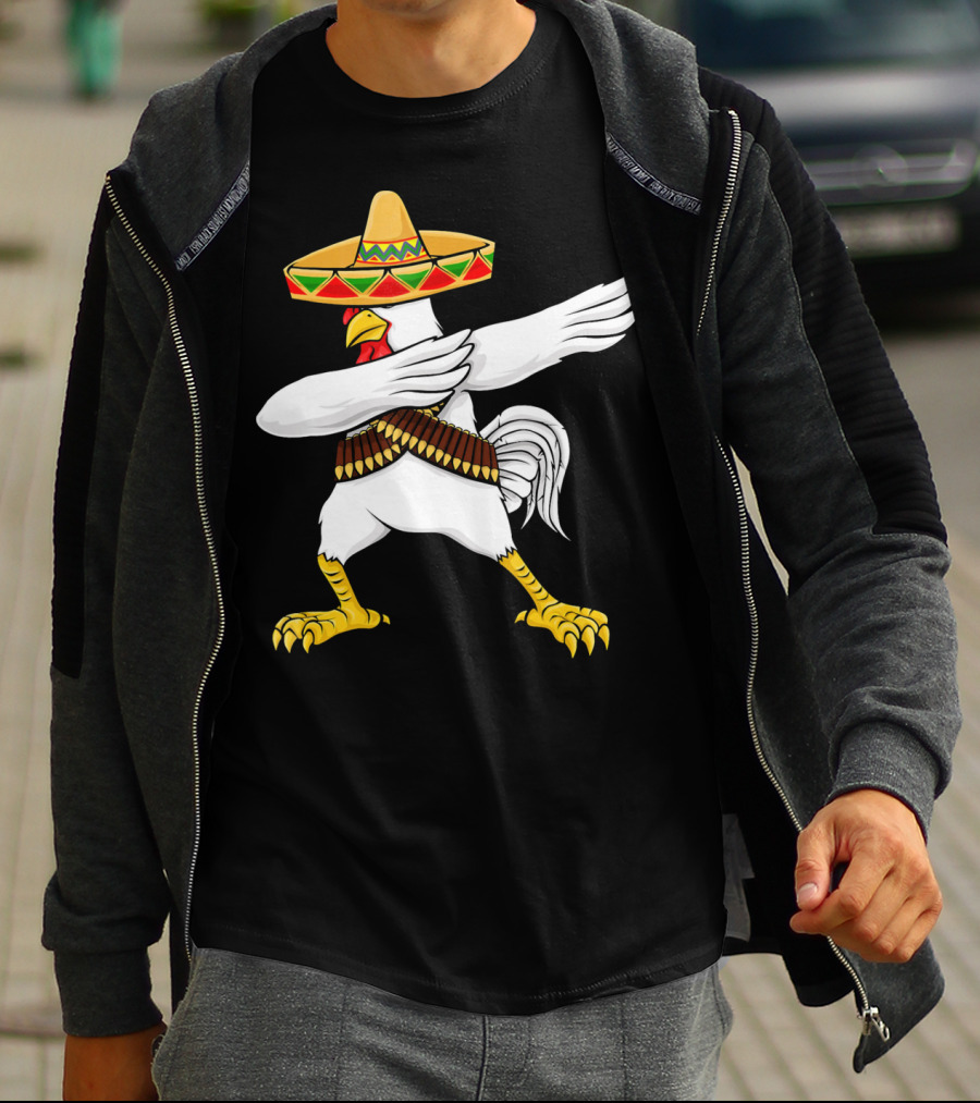 Cinco De Mayo Chicken Sombrero Dabbing Dab T-Shirt