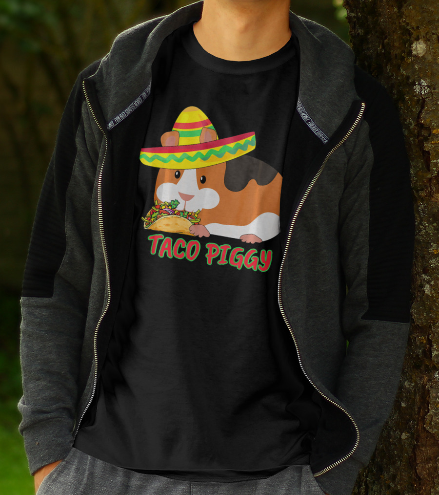 Cinco De Mayo Taco Piggy Guinea Pig With Sombrero T-Shirt