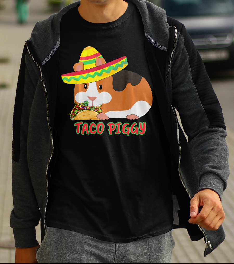 Cinco De Mayo Taco Piggy Guinea Pig With Sombrero T-Shirt