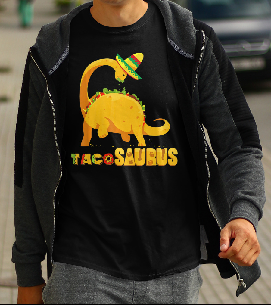 Tacosaurus Funny Cinco De Mayo Mexican Taco Dino T-Shirt