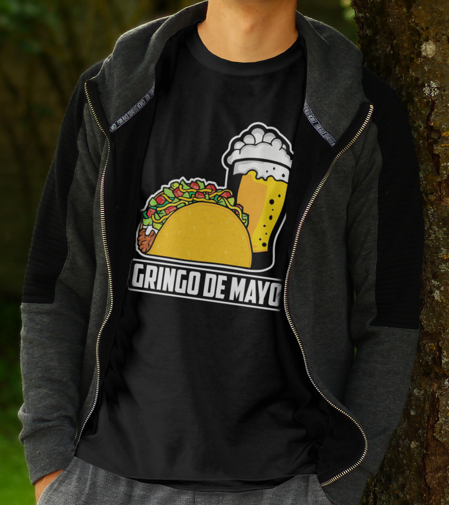 Gringo De Mayo Taco Beer Pun Cinco De Mayo T-Shirt