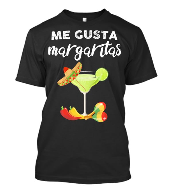 Me Gusta Margaritas Sombrero Lime Peppers Fiesta T-Shirt