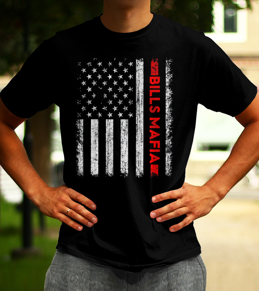 American Flag Bills Mafia Patriotic Buff T-Shirt