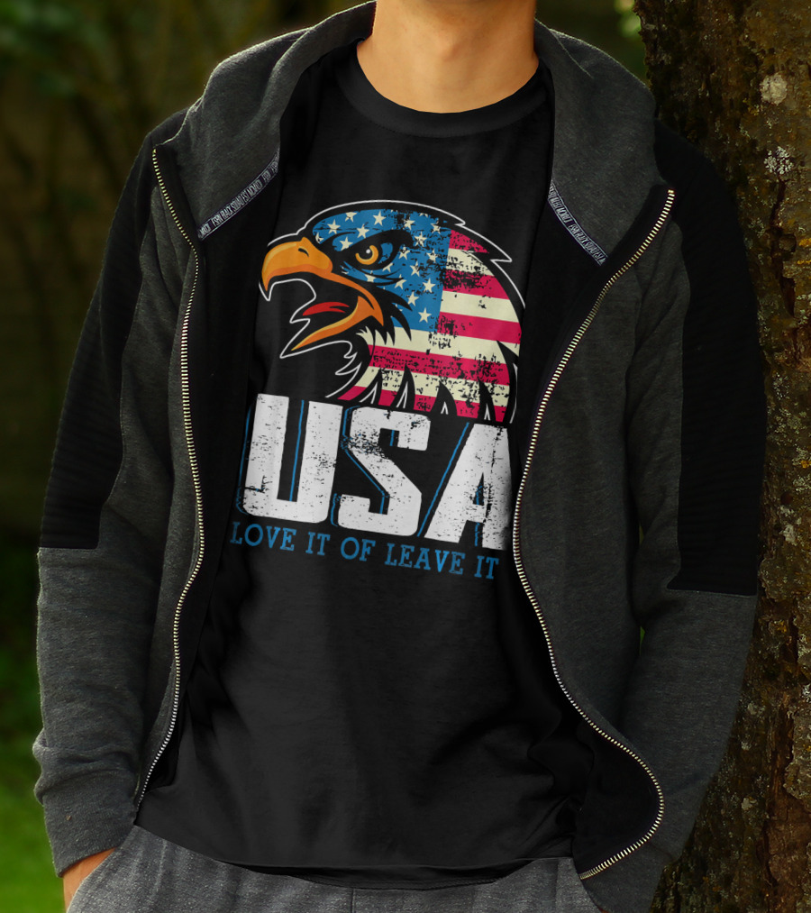 USA Eagle Love It Or Leave It America T-Shirt