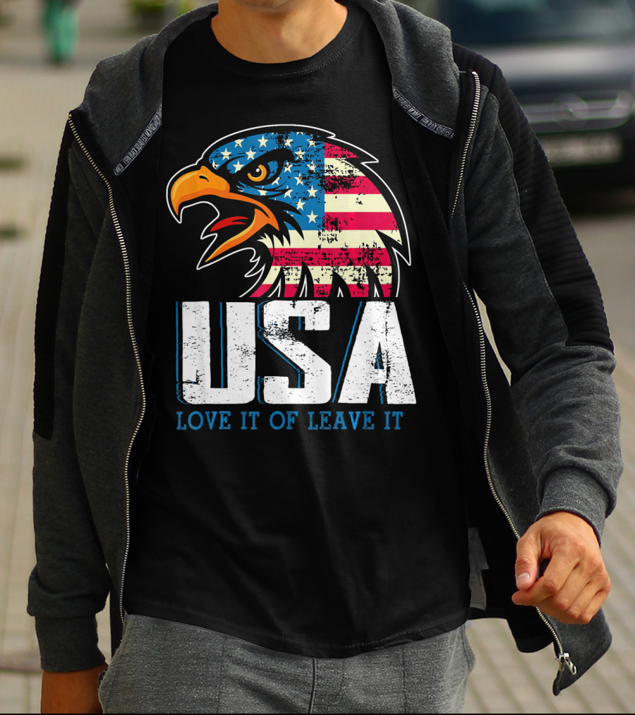 USA Eagle Love It Or Leave It America T-Shirt