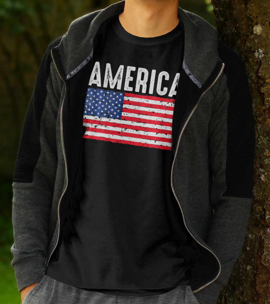 America Flag USA Patriotic Fourth Of July T-Shirt