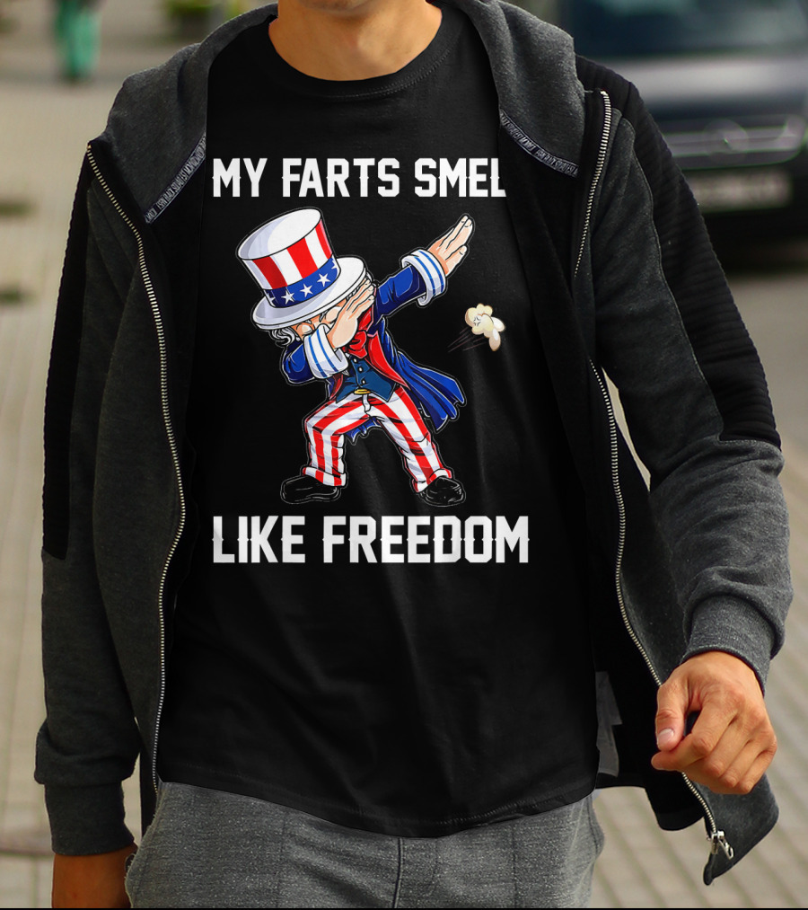 Uncle Sam Dabbing My Farts Smell Like Freedom T-Shirt