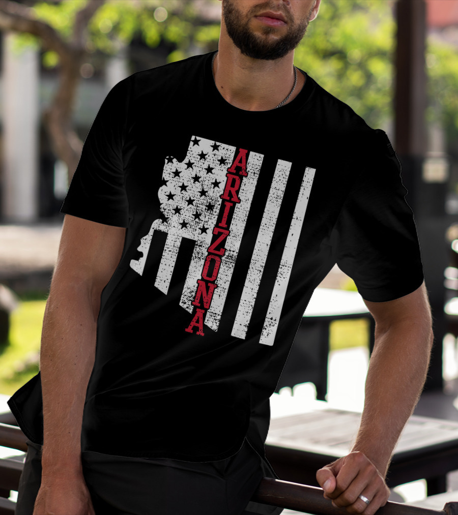 Arizona State Vintage USA Flag Patriotic T-Shirt