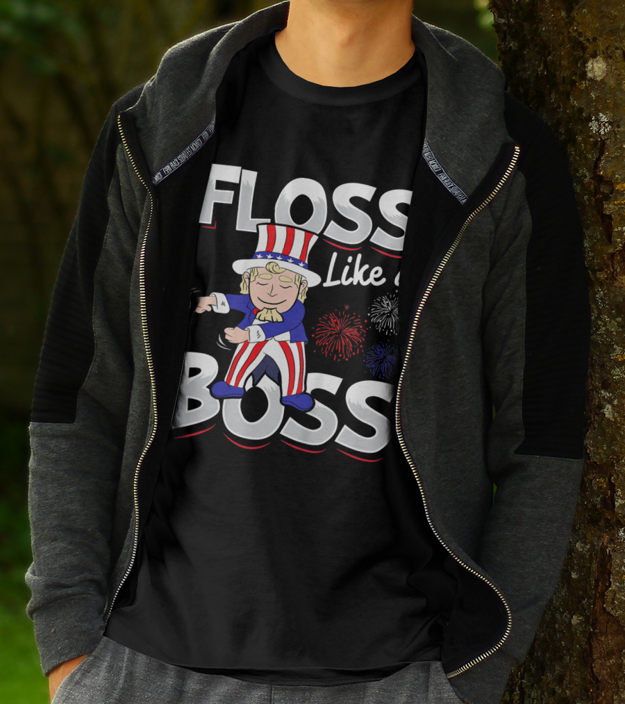 Floss Like A Boss Uncle Sam Fireworks T-Shirt