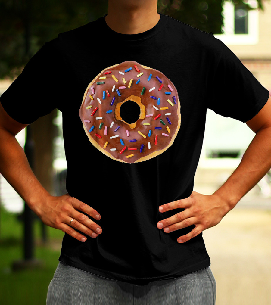 Chocolate Glaze Doughnut Donut With Sprinkles T-Shirt