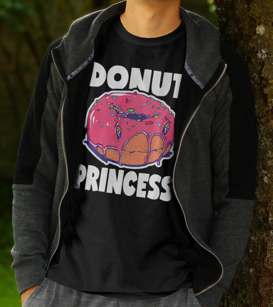 Donut Princess Vintage Baked Fried Cake Pink Sprinkles Fun T-Shirt