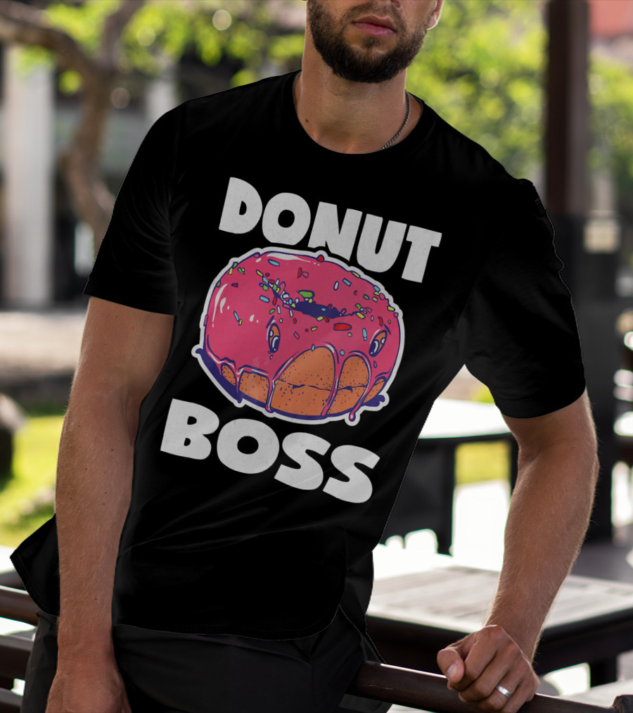 Donut Boss Vintage Baked Fried Cake Donut T-Shirt