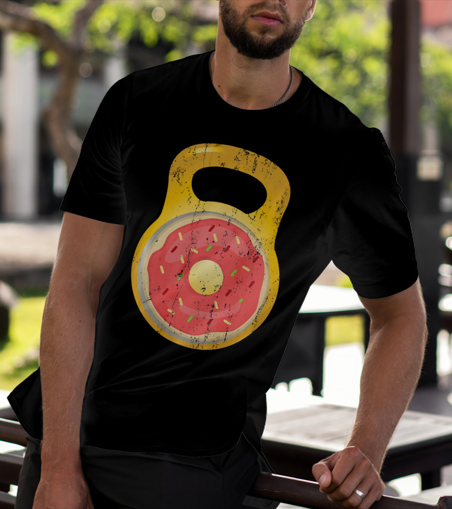 Funny Fitness Donut Kettlebell Doughnut T-Shirt