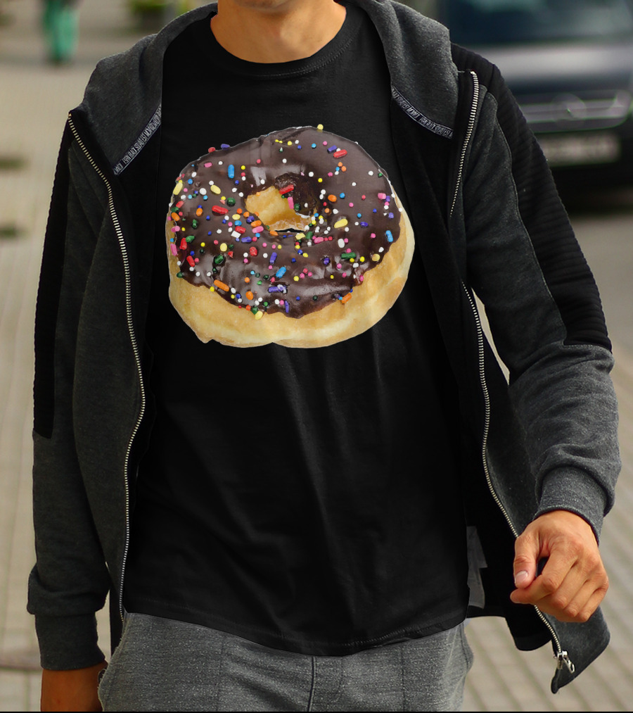 Chocolate Icing Colorful Sprinkles Donut Delight T-Shirt