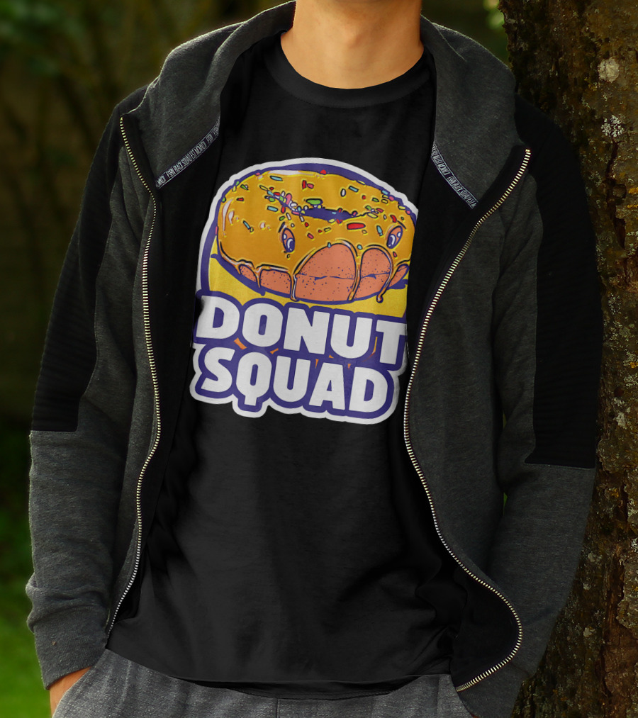 Donut Squad Retro Superhero Baked Fried Colorful Sprinkles T-Shirt