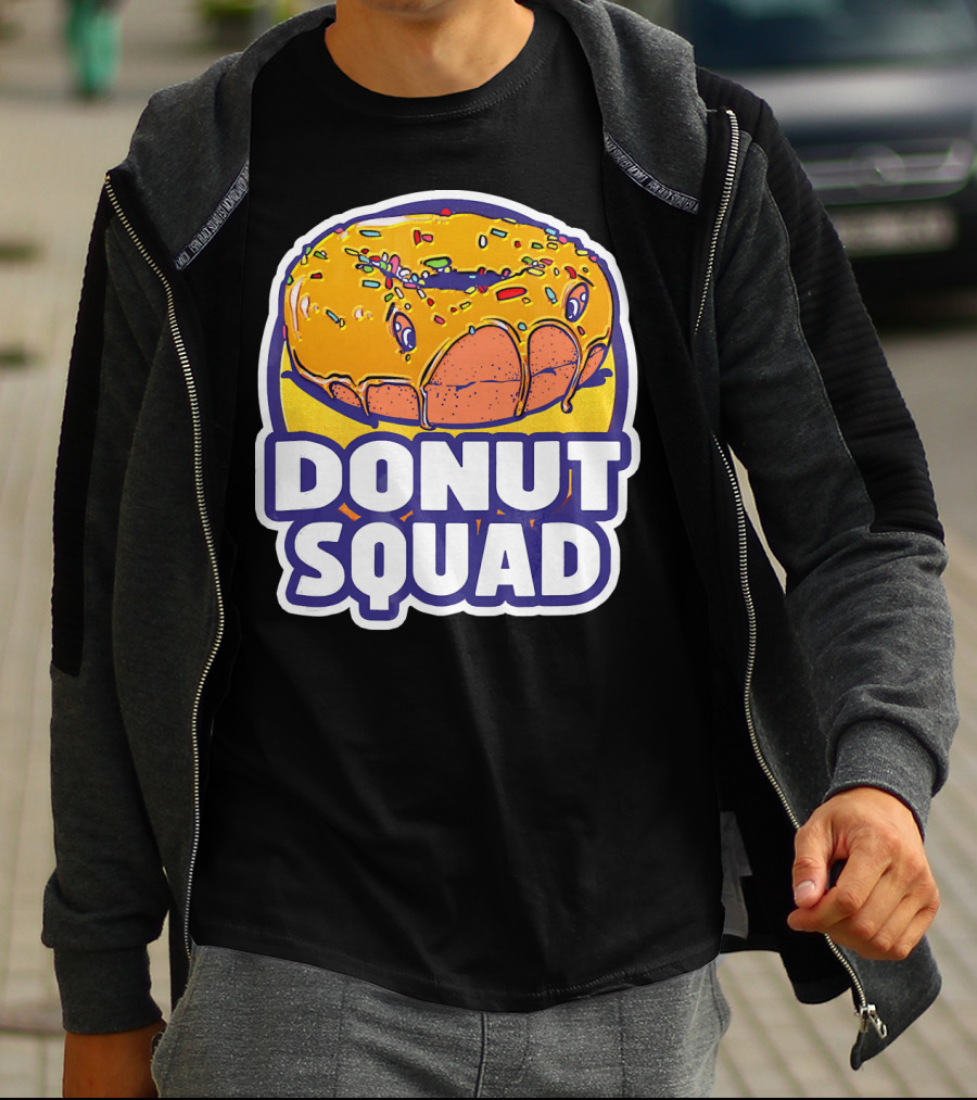 Donut Squad Retro Superhero Baked Fried Colorful Sprinkles T-Shirt