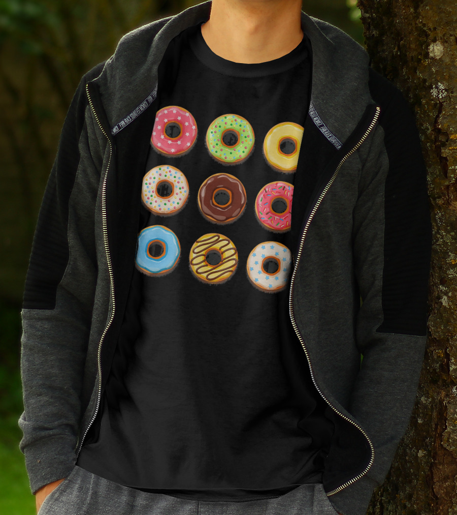 Donuts Sweet Mom Teens Girls Colorful T-Shirt