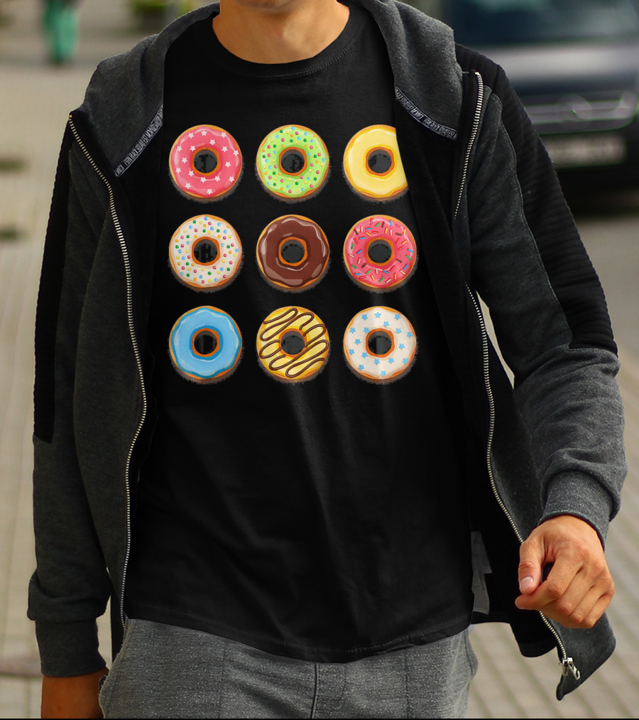 Donuts Sweet Mom Teens Girls Colorful T-Shirt