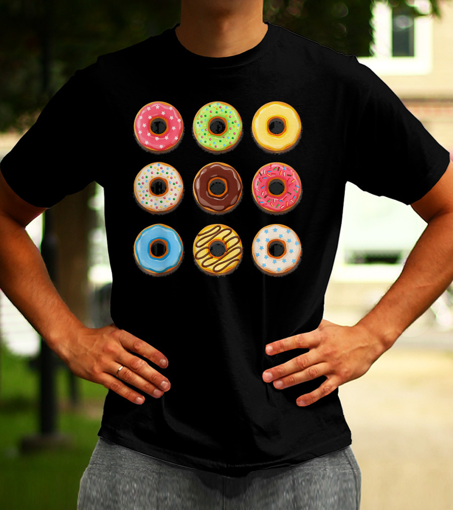 Donuts Sweet Mom Teens Girls Colorful T-Shirt