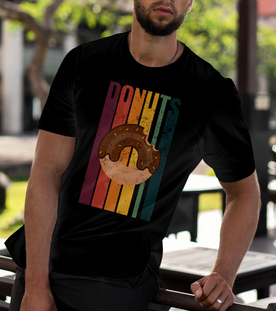Vintage Donuts Lover Chocolate Sprinkles T-Shirt