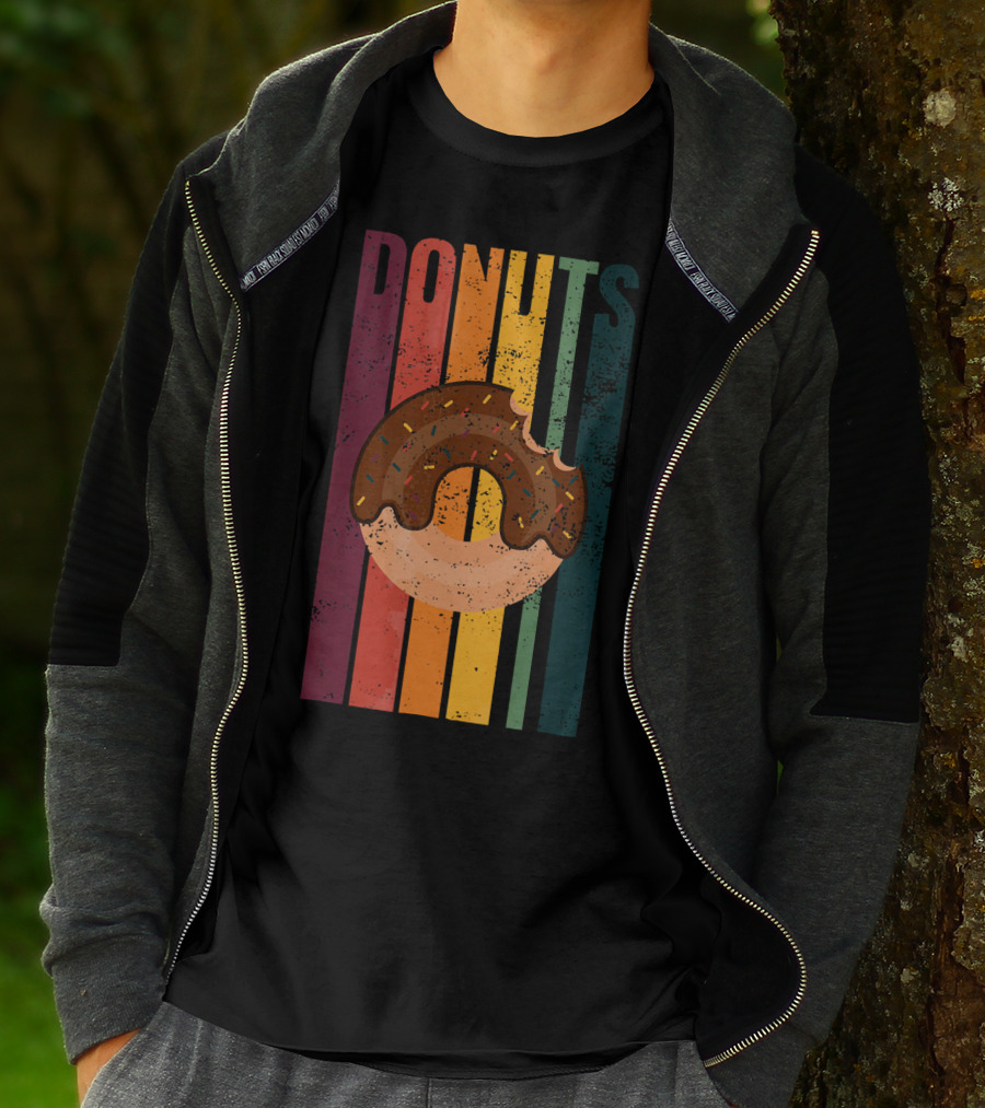 Vintage Donuts Lover Chocolate Sprinkles T-Shirt