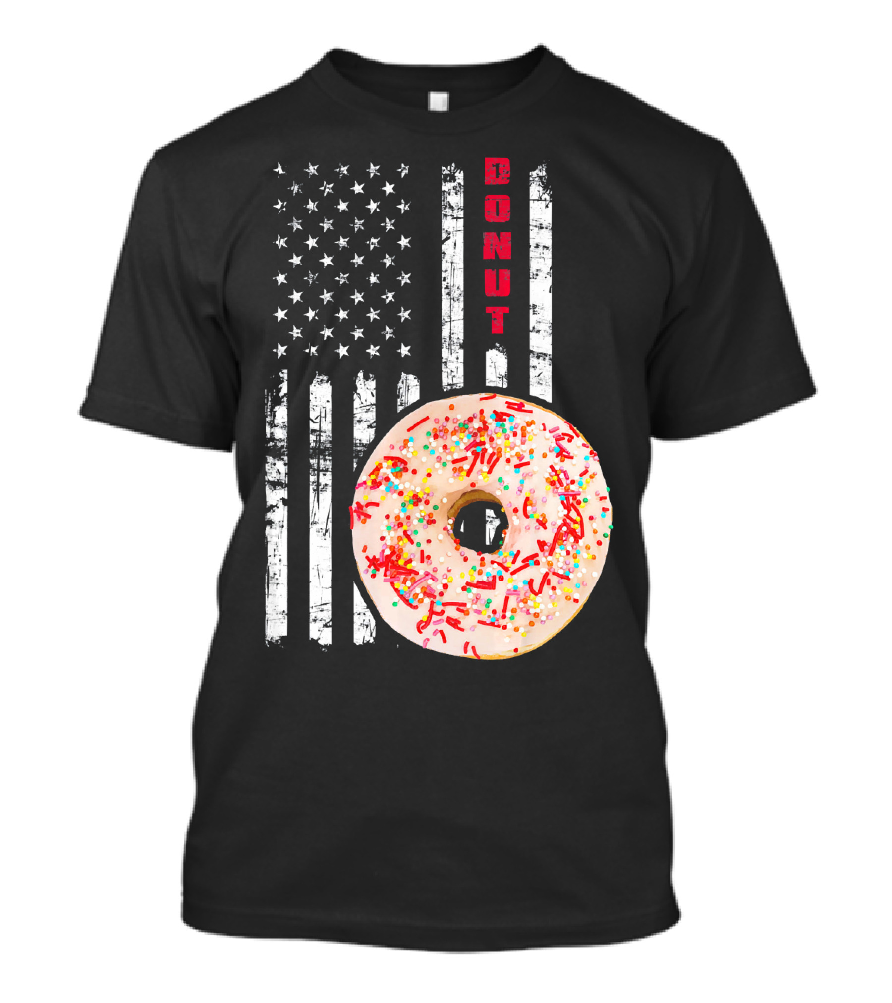 American Flag Donut USA Bakery Goods Donut T-Shirt