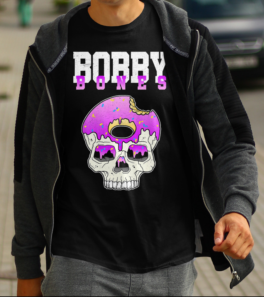 Bobby Bones Skull Donut Pink Sweet Death T-Shirt