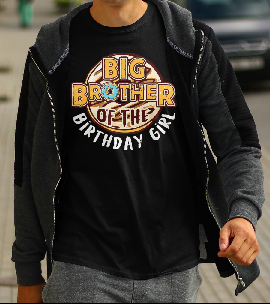 Big Brother Of The Birthday Girl Donut T-Shirt