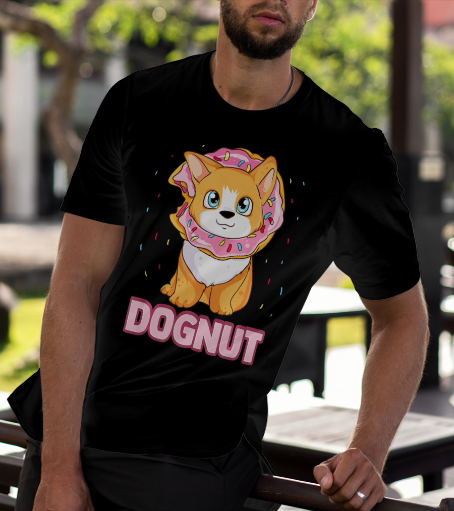 Dognut Cute Funny Dog Donut Pun Adorab With Sprinkles T-Shirt
