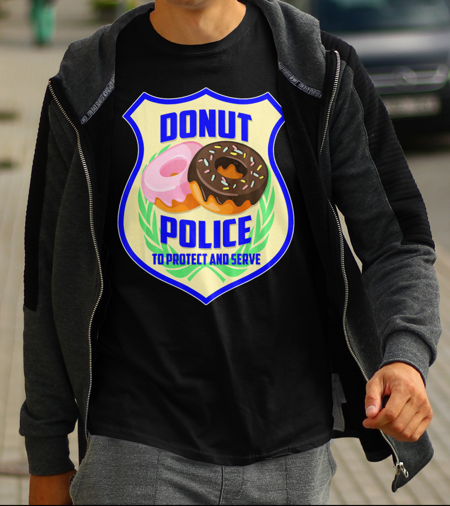 Donut Police To Protect And Serve Funny Donut Lovers T-Shirt
