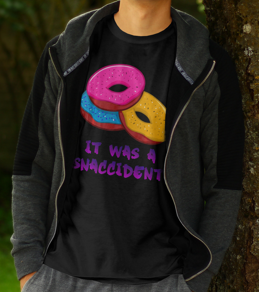 It Was A Snaccident Donut Trio Fun T-Shirt