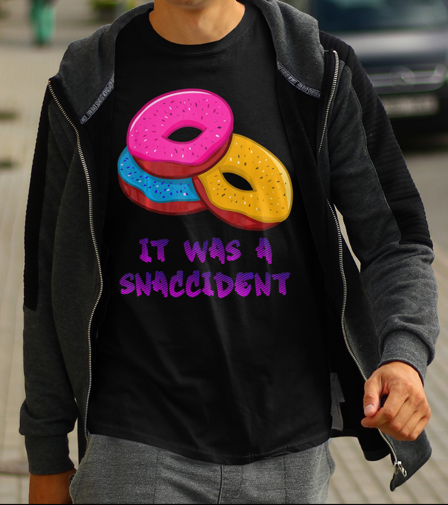 It Was A Snaccident Donut Trio Fun T-Shirt