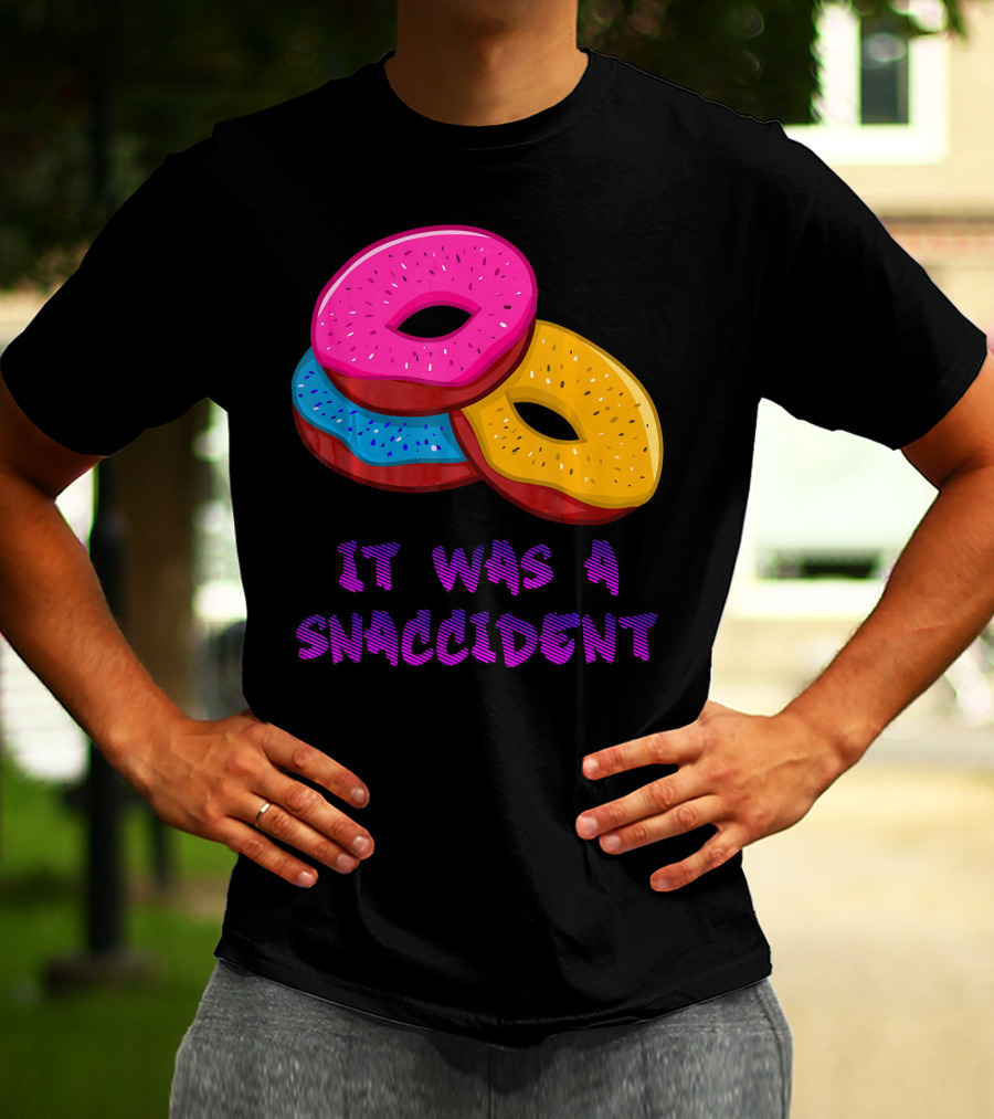 It Was A Snaccident Donut Trio Fun T-Shirt