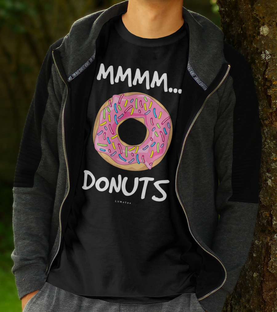 MMM DONUTS Cute And Funny Pink Sprinkles T-Shirt