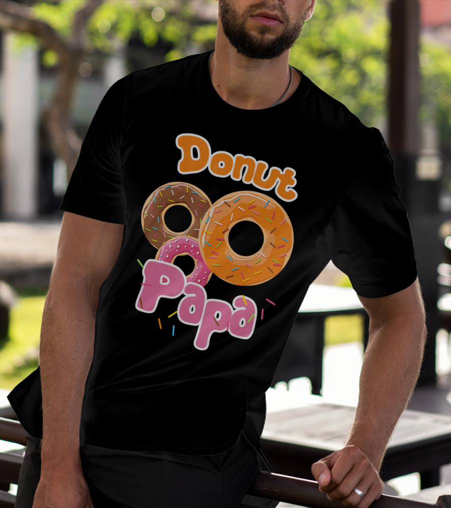Donut Papa Fun Colorful Sprinkles T-Shirt
