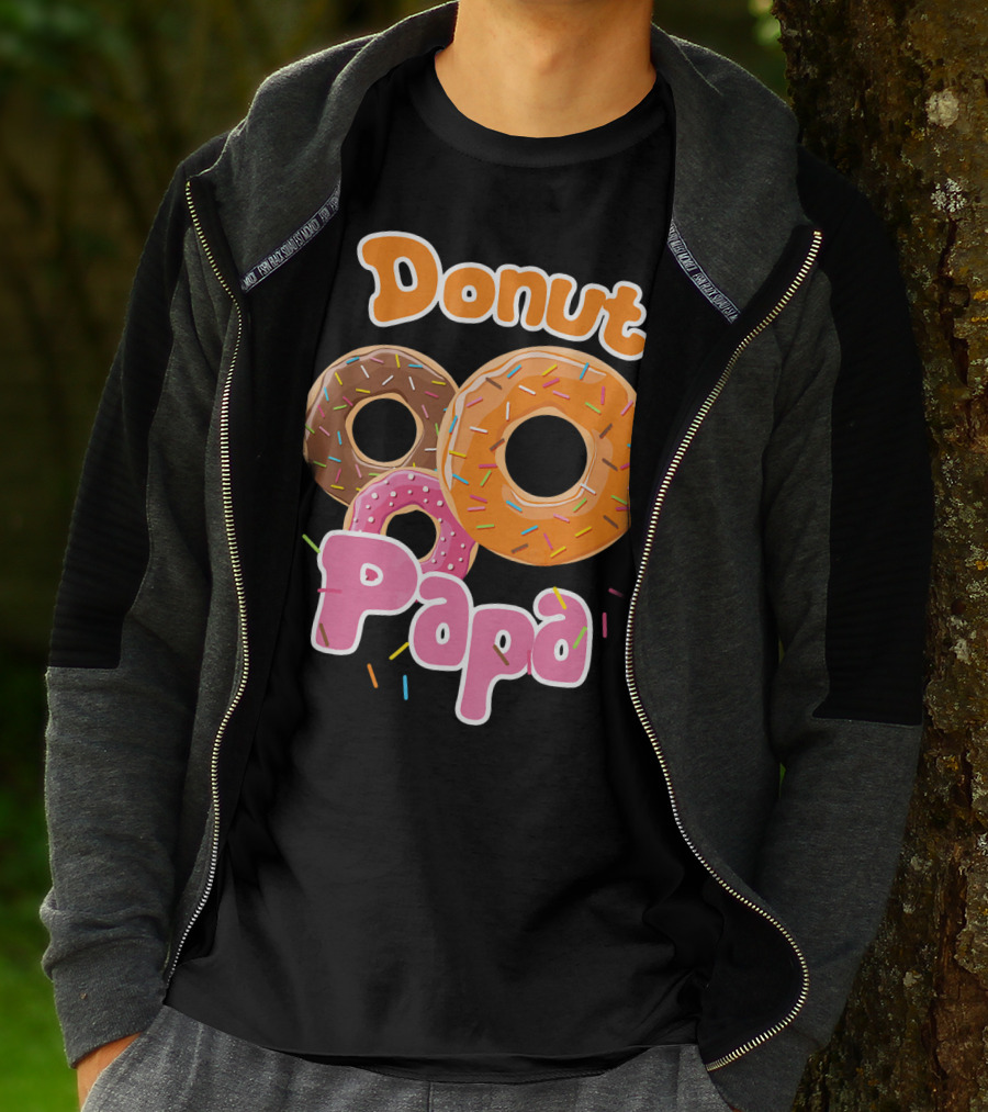 Donut Papa Fun Colorful Sprinkles T-Shirt