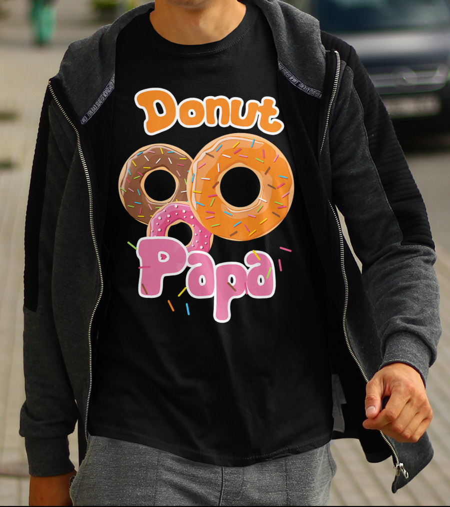 Donut Papa Fun Colorful Sprinkles T-Shirt