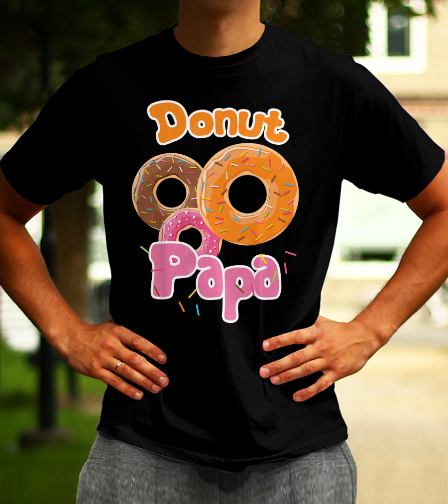 Donut Papa Fun Colorful Sprinkles T-Shirt