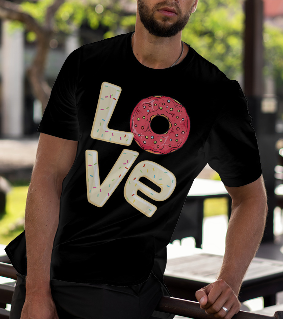 Funny I Love Bagel Donuts Sprinkled Love T-Shirt
