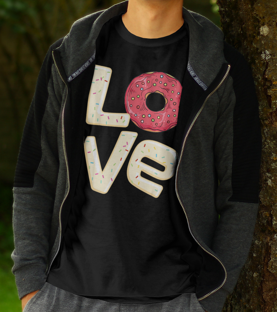 Funny I Love Bagel Donuts Sprinkled Love T-Shirt