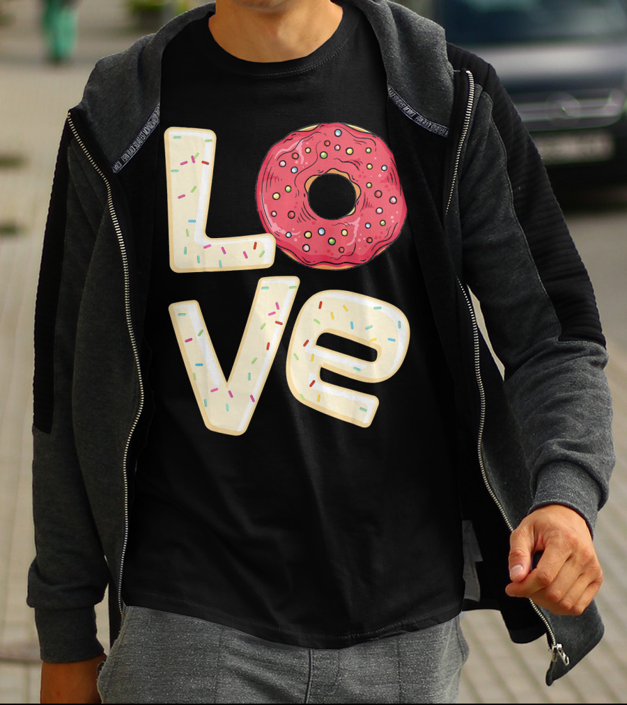 Funny I Love Bagel Donuts Sprinkled Love T-Shirt