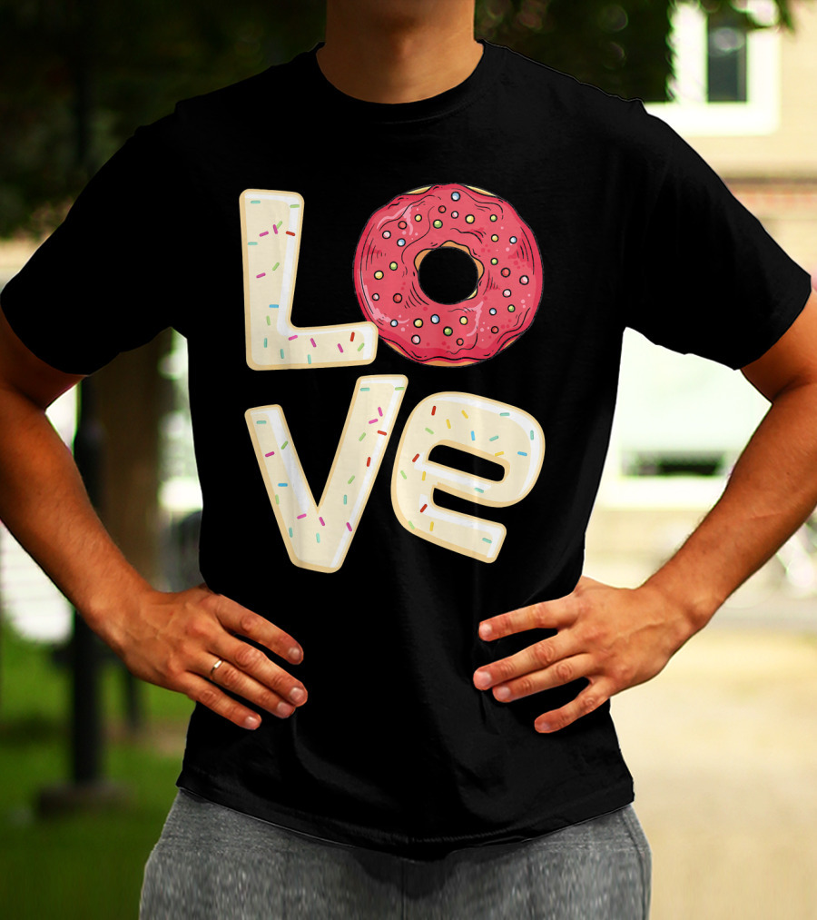 Funny I Love Bagel Donuts Sprinkled Love T-Shirt